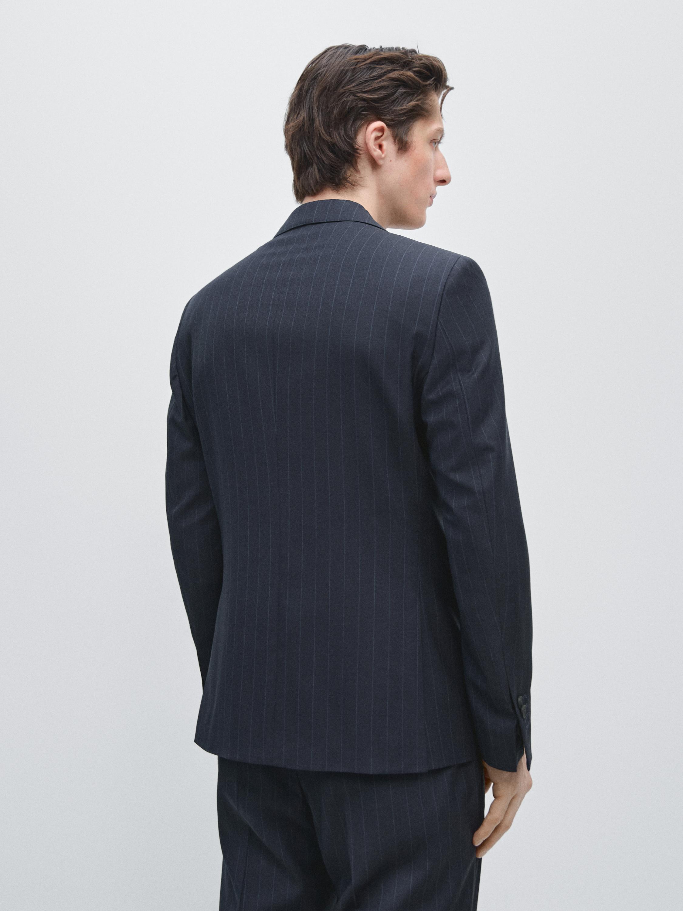 Blazer à rayures tennis 100 % laine